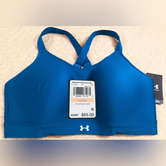 NEW..WOMEN 2X PLUS SIZE UNDER ARMOUR CONTINUUM  HIGH SUPPORT FITTED BRA - Picture 1 of 8